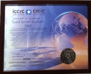 ICCRC-CRCIC certificatates